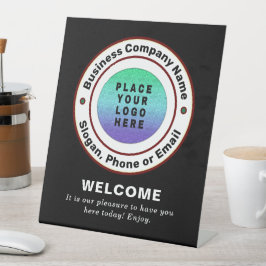 Berufliche Logos von Unternehmen personalisieren Sockelschild