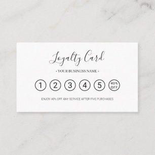 Berufliche Loyalitätskarte für Chic Business-Logos Treuekarte