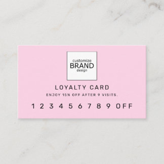 Berufliche Loyalitätskarte mit rosa Blush Modern L Treuekarte