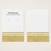 Berufliche Luxe Imitate Gold Earring Display Cards (Vorne & Hinten)
