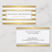 Berufliche Luxe Imitats Gold Striping Business Car Visitenkarte (Vorne/Hinten)