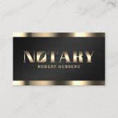 Berufliche luxuriöse Imitate metallischer Notar Visitenkarte (Vorderseite)