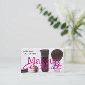 Berufliche Make-up Artist Brushes Visitenkarte (Stehend Vorderseite)