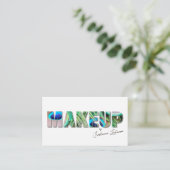 Berufliche Make-up-Künstler und Styling-Experten Visitenkarte (Stehend Vorderseite)