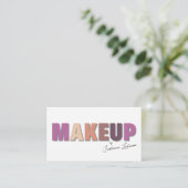 Berufliche Make-up-Künstler und Styling-Experten Visitenkarte (Stehend Vorderseite)