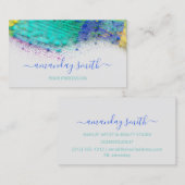 Berufliche Makeup Artist Abstrakt Artwork Grau Visitenkarte (Vorne/Hinten)