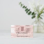 Berufliche Makeup Artist Rose Kiss Lips Schlaganfä Visitenkarte (Stehend Vorderseite)