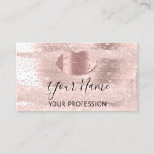 Berufliche Makeup Artist Rose Kiss Lips Schlaganfä Visitenkarte (Vorderseite)