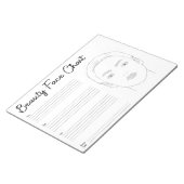 berufliche Makeup-Gesichtstabelle Notizblock (angewinkelt)