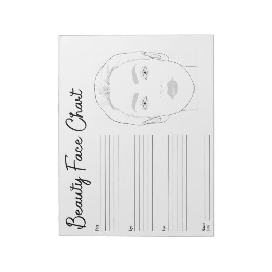 berufliche Makeup-Gesichtstabelle Notizblock (Rotiert)