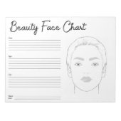 berufliche Makeup-Gesichtstabelle Notizblock (Vorderseite)