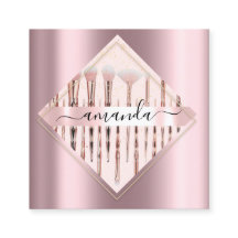 Berufliche Makeup-Künstler-Logo-Brushs Rose Blush