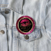 Berufliche Makeup-Künstler Rosa, Schwarz und Gold Button (Beispiel)