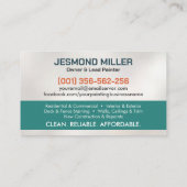 Berufliche Maldienstleistungen - Hausmaler Visitenkarte (Rückseite)