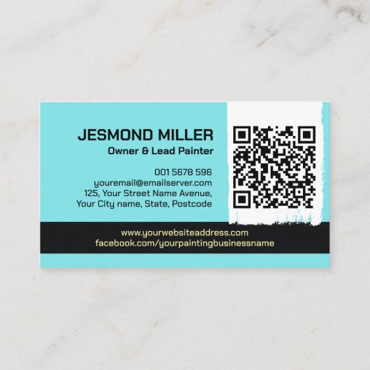 Berufliche Maldienstleistungen - Hausmaler Visitenkarte (Rückseite)