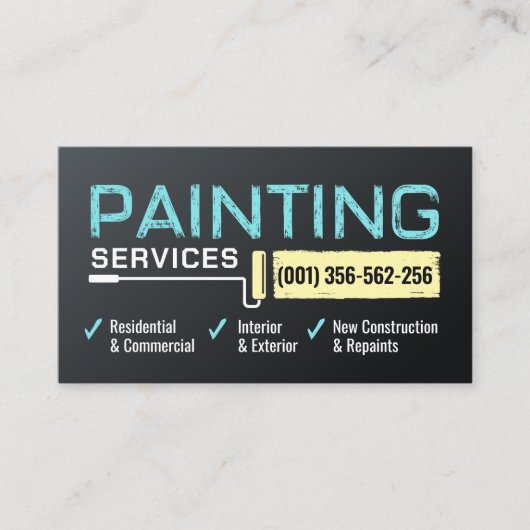 Berufliche Maldienstleistungen - Hausmaler Visitenkarte (Vorderseite)