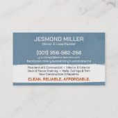 Berufliche Maldienstleistungen - Hausmaler Visitenkarte (Rückseite)