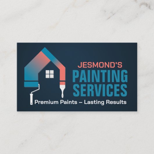 Berufliche Maldienstleistungen - Hausmaler Visitenkarte (Vorderseite)