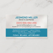 Berufliche Maldienstleistungen - Hausmaler Visitenkarte (Rückseite)