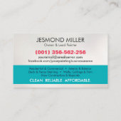 Berufliche Maldienstleistungen - Maler-Bus Visitenkarte (Rückseite)