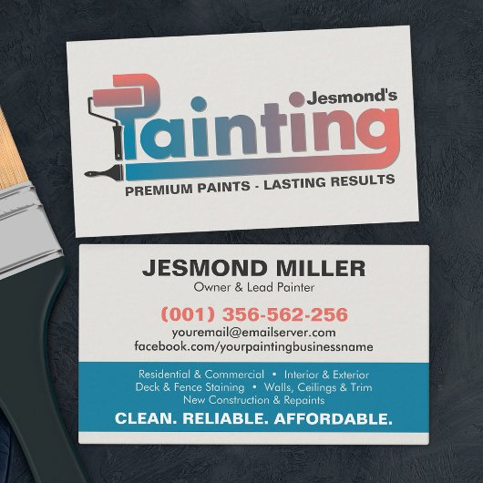 Berufliche Maldienstleistungen - Maler-Bus Visitenkarte