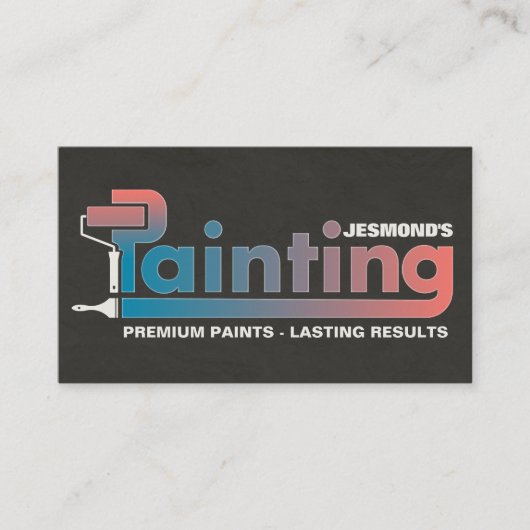 Berufliche Maldienstleistungen - Maler-Bus Visitenkarte (Vorderseite)