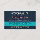 Berufliche Maldienstleistungen - Maler-Bus Visitenkarte (Rückseite)