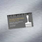 Berufliche Maler aus Schwarzgelb Magnetische Visitenkarte (Beispiel)