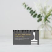 Berufliche Maler aus Schwarzgelb Visitenkarte (Stehend Vorderseite)