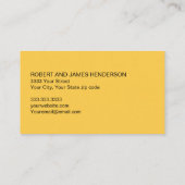 Berufliche Maler aus Schwarzgelb Visitenkarte (Rückseite)