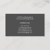 Berufliche Maler-Farben-Rolle Visitenkarte (Rückseite)