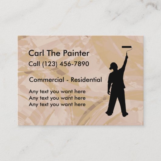 Berufliche Maler-Geschäfts-Karten Visitenkarte (Vorderseite)