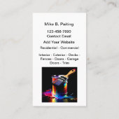 Berufliche Maler Moderne Visitenkarten Visitenkarte (Rückseite)