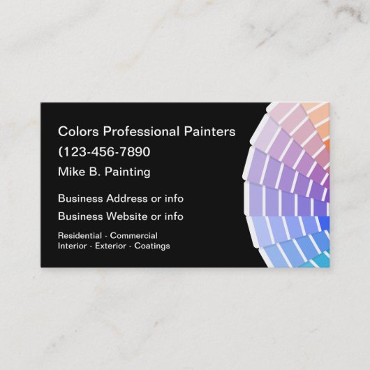 Berufliche Maler-Visitenkarten farbig Visitenkarte (Vorderseite)