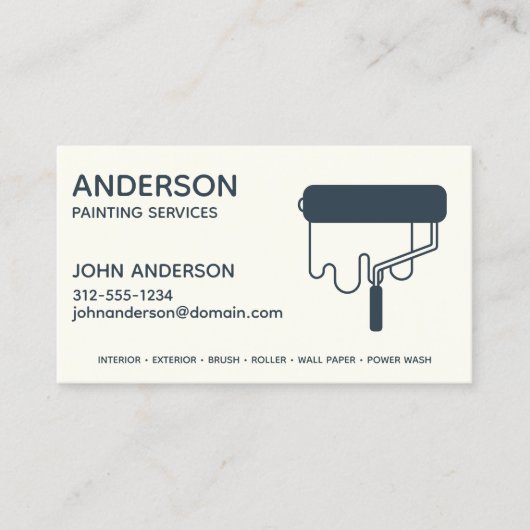 Berufliche Malerei Indigoblau Custom Visitenkarte (Vorderseite)