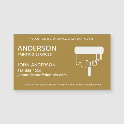 Berufliche Malerei. Magnetkarte (Vorderseite)