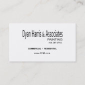 Berufliche Malerei, Maler, Zuhause-Verbesserung Visitenkarte (Rückseite)