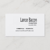 Berufliche Malerei, Maler, Zuhause-Verbesserung Visitenkarte (Rückseite)