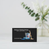 Berufliche Malerei Service elegante Lackeimer Visitenkarte (Stehend Vorderseite)