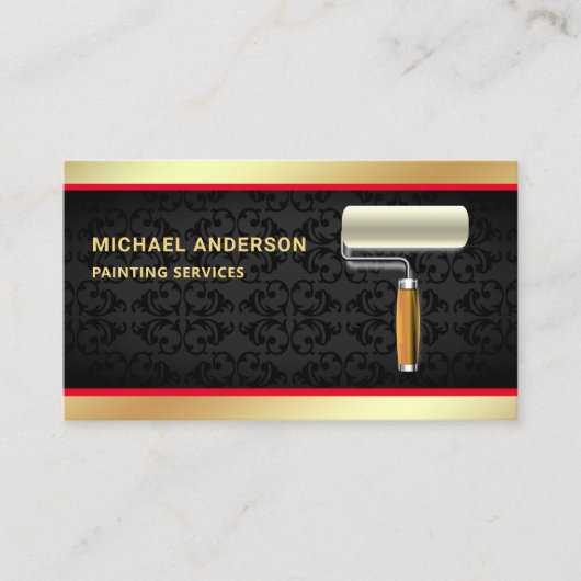 Berufliche Malerei-Service-Malwalze-Maler Visitenkarte (Vorderseite)