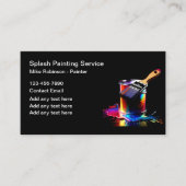 Berufliche Malerfarben Visitenkarte (Vorderseite)