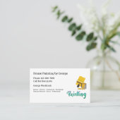 Berufliche Malerin einfach modern Visitenkarte (Stehend Vorderseite)