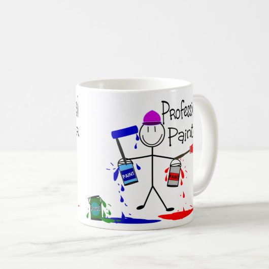 Berufliche Malerin Kaffeetasse (VorderseiteRechts)