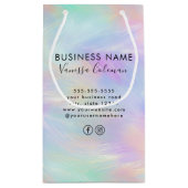 Berufliche Markenbezeichnung Minimaler Text Irides Kleine Geschenktüte (Rückseite)