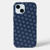 Berufliche Markenzeichen Muster Logo Modernes Navy Case-Mate iPhone Hülle (Rückseite)