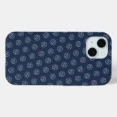 Berufliche Markenzeichen Muster Logo Modernes Navy Case-Mate iPhone Hülle (Rückseite (Horizontal))