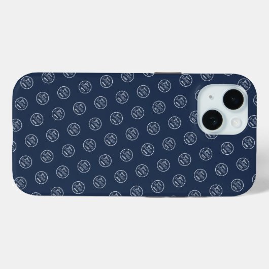 Berufliche Markenzeichen Muster Logo Modernes Navy Case-Mate iPhone Hülle (Rückseite (Horizontal))