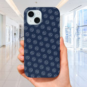 Berufliche Markenzeichen Muster Logo Modernes Navy Case-Mate iPhone Hülle
