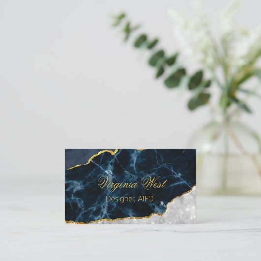 Berufliche Marmor- und GranitVisitenkarte Visitenkarte (Stehend Vorderseite)