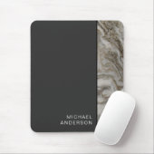 Berufliche Marmorkante auf flachem Schwarz mit Nam Mousepad (Mit Mouse)